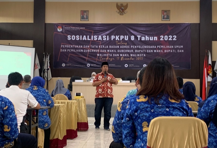 KPU Kota Surabaya Sosialisasi PKPU 8 Tahun 2022 Kepada 31 Kecamatan