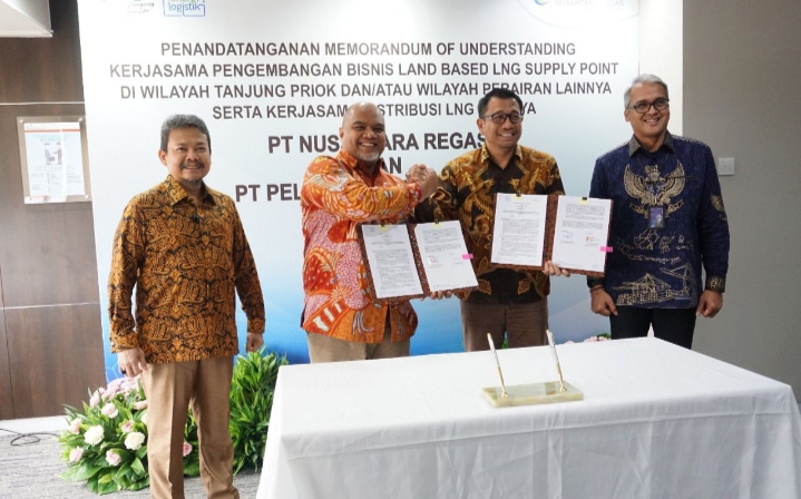 Nusantara Regas dan Pelindo Energi Logistik Teken MOU Pengembangan Bisnis Land Bases LNG Supply Point di Wilayah Tanjung Priok