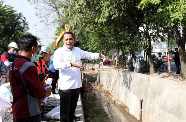 Total Anggaran Atasi Banjir Rp704,7 Miliar, Pemkot Surabaya Lanjutkan Proyek Drainase Avur Wonorejo