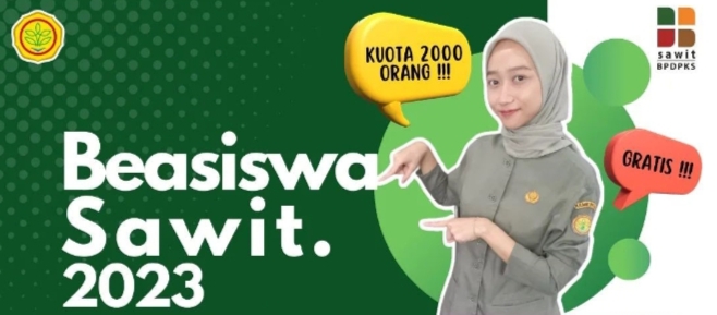 Beasiswa SDM Sawit 2023 Telah Dibuka, Kesempatan Kuliah Gratis untuk 2.000 anak se-Indonesia