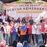 Jalan Sehat, Anas Karno Ajak Warga Masyarakat Menangkan Ganjar Pranowo dan PDIP