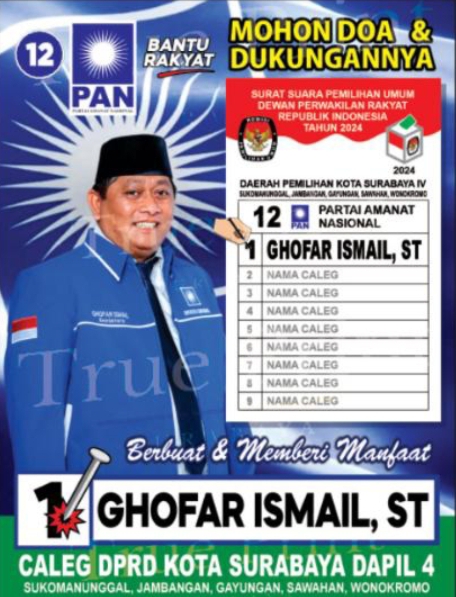 Ini Dia Langkah Caleg Incumbent PAN Ghofar Ismail Mendulang Suara di Dapil 4 Surabaya