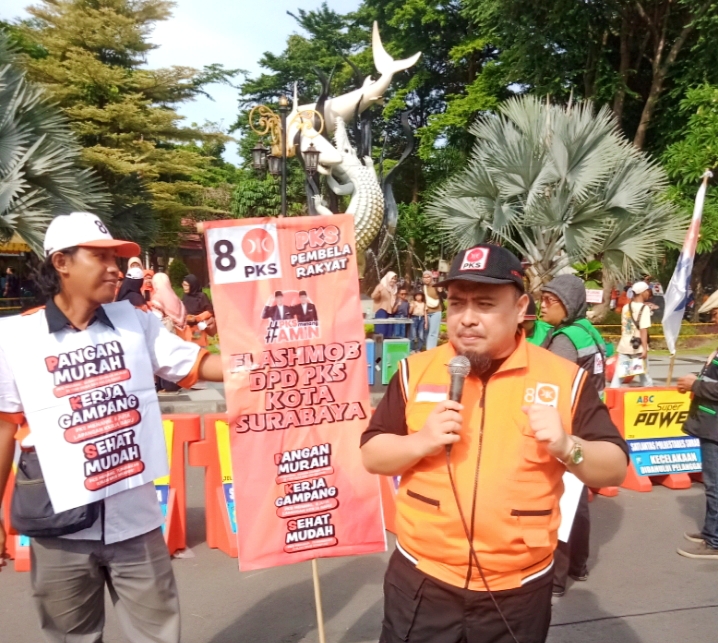 Flasmob PKS Surabaya di KBS Gelorakan Perubahan untuk Kesejahteraan Masyarakat