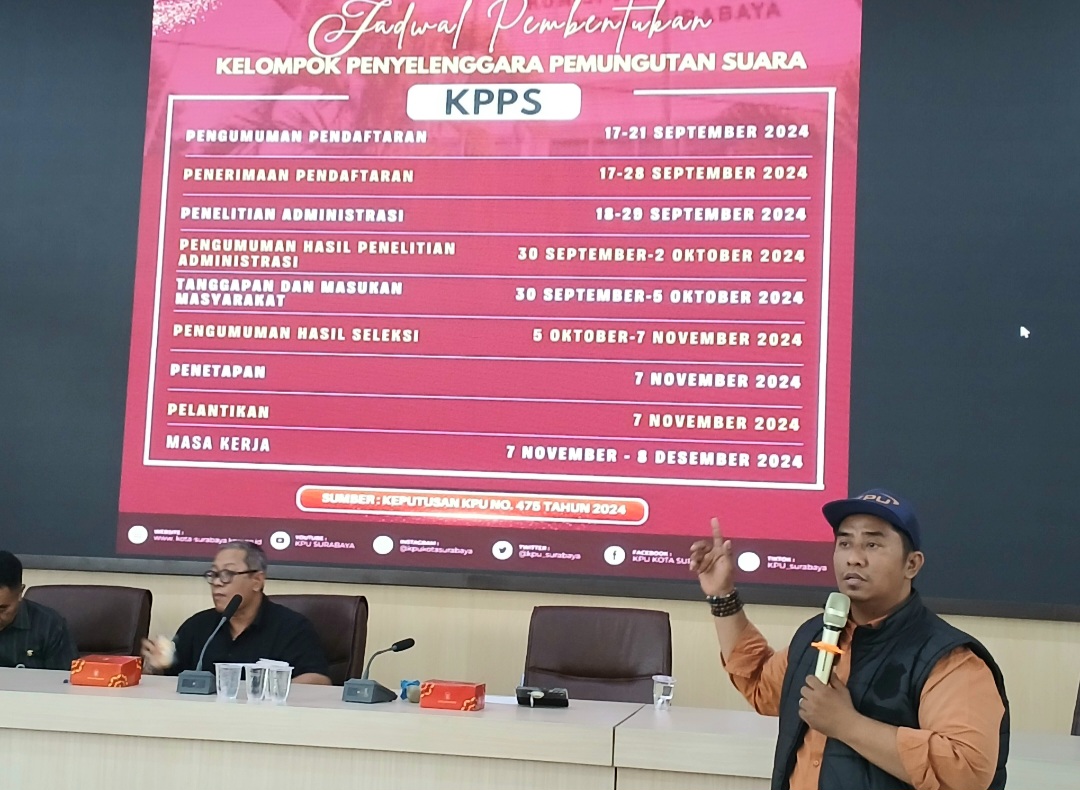 Pilkada 2024, KPU Surabaya Buka Pendaftaran KPPS 